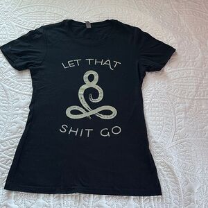 Next Level Apparel Black Tee with White Graphic